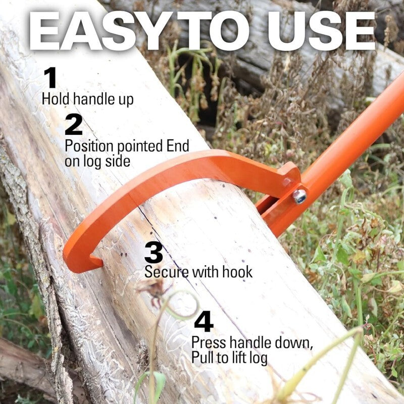 130cm Timber Jack Tool Cant Hook Log Roller Tool w/ Log Hook for Felling Logging
