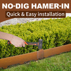 6Pcs 6M Landscape Lawn Edging Garden Edging Borders Yard Patina Garden Border AU