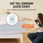 King Size Memory Foam Mattress Topper with Cooling Gel, 101.6 mm Thickness