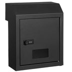 Secure Through-Door Key Drop Box with Combination Lock in Black