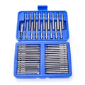 50pcs Screwdriver Bit Set Hex Star Bits Philips Square Spanner Bits w/Case 75mm