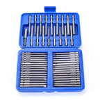 50pcs Screwdriver Bit Set Hex Star Bits Philips Square Spanner Bits w/Case 75mm