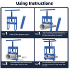 Water Pipe Squeeze Off Tool 0-40mm MDPE Pipe Clamp Cut Off Stop Water Plumbing