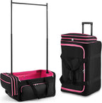24inch Dance Bag Suitcase Garment Rack Duffel Rolling Luggage Upright Storage