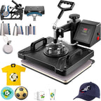 8-in-1 Digital Heat Press Machine for T-Shirts, Mugs, Caps, and More