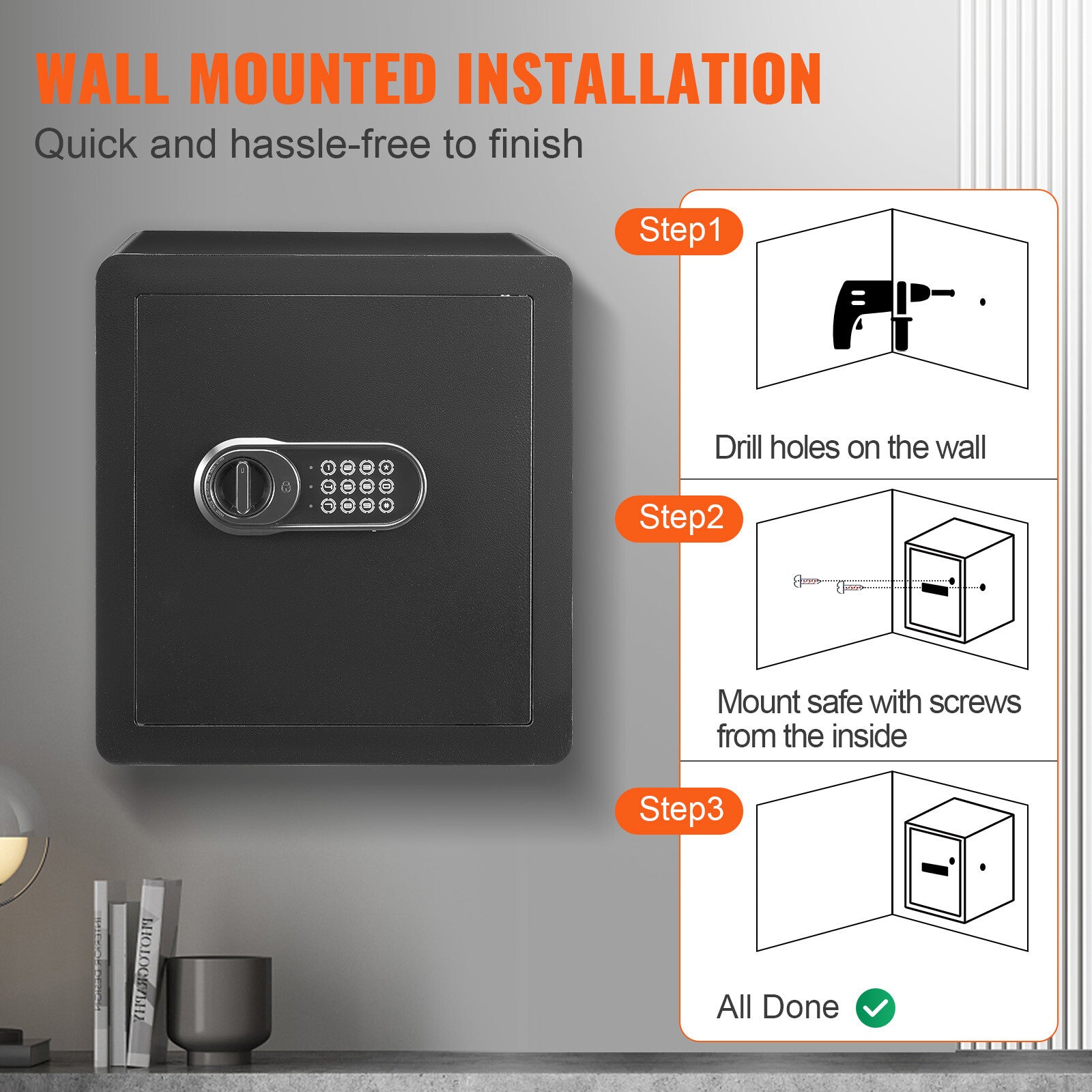 50L Security Safe Box with Digital Lock for Home & Office