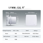 Exhaust Fan 6" Ventilation Fan Window Wall Mount Vent Fan for Kitchen Bathroom