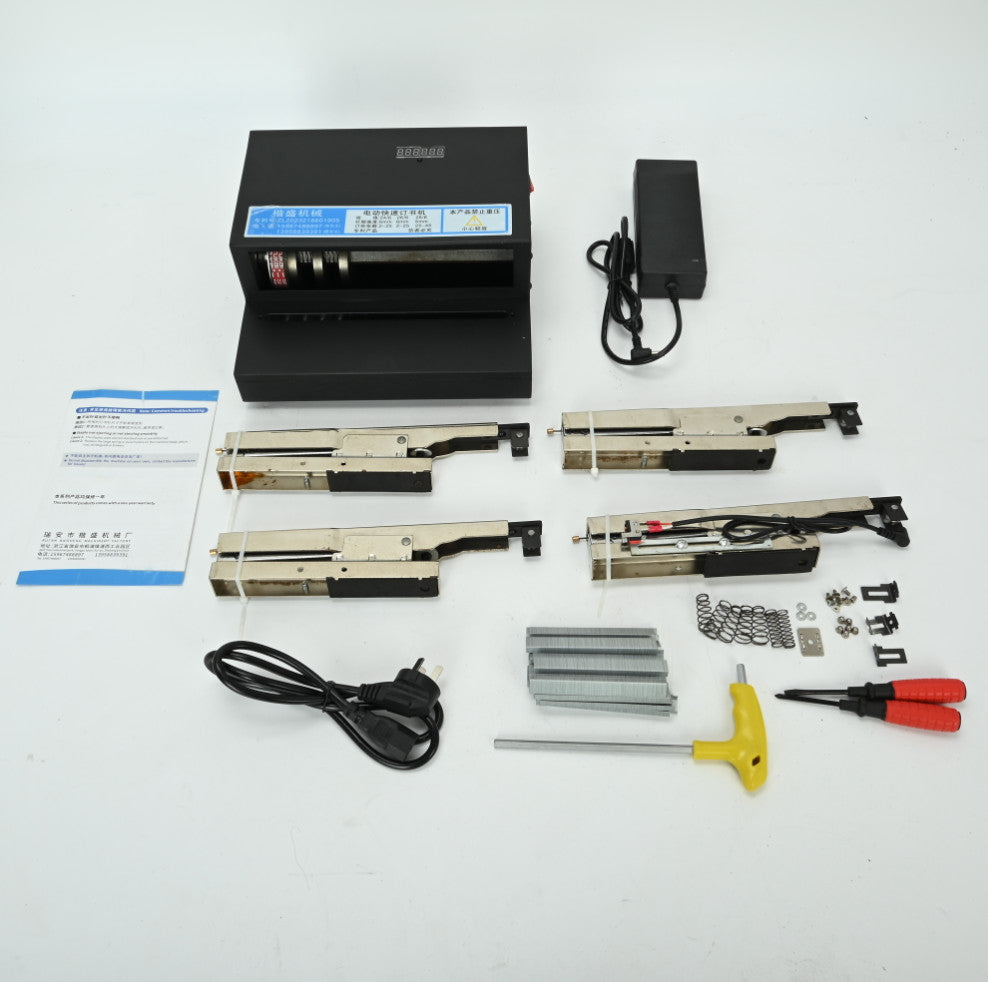 Electric Four Head Stapler Automatic Card Binding Machine Office Paper Stapler