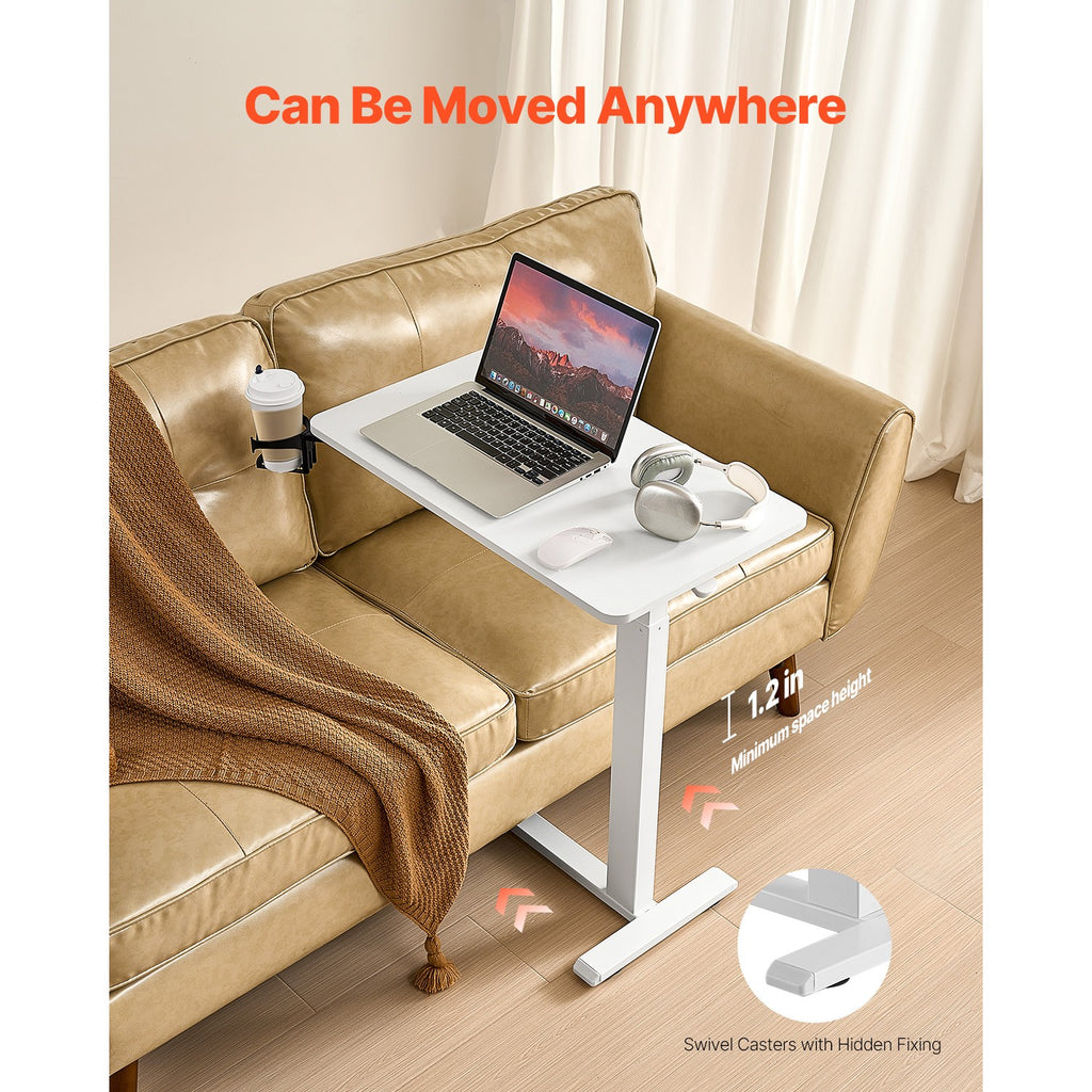 Adjustable Overbed Table with Hydraulic System and Hidden Wheels