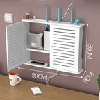 WIFI Router Storage Box Wall Mounted Plug Board Bracket Wireless Panel Shelf