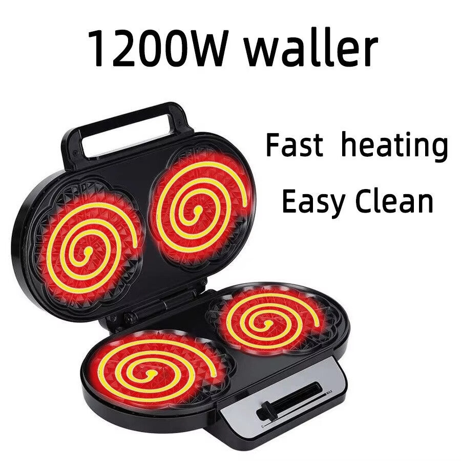 Electric Waffle Maker for Classic Heart Waffles Baking Non-Stick Breakfast Maker