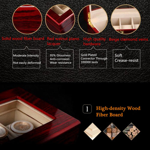 10 Grid Slots Wooden Watch Display Box Storage Case Gift Jewelry Organizer AU
