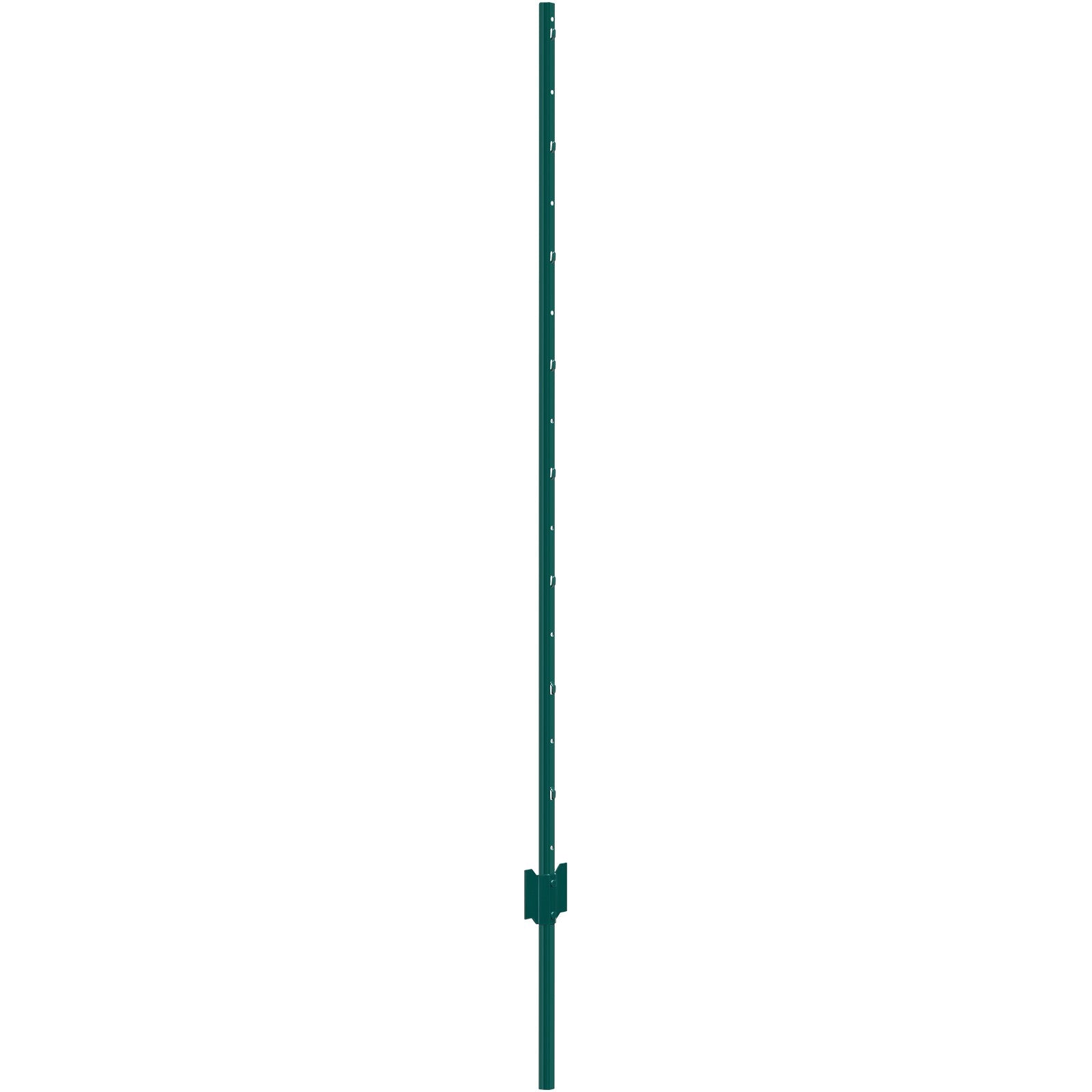 5 Ft U-Channel Metal Fence Posts, Set of 10, Durable Green