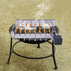 Electric Skewer Kabob Shish Automatic Rotating Rotisserie Grill Rack Outdoor BBQ