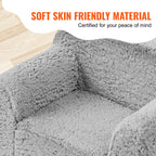 Children's Sherpa Armchair with High-Density Sponge for Ages 18 Months+