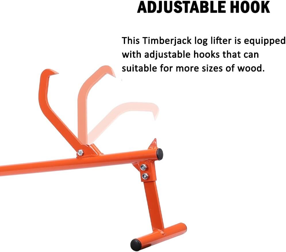 130cm Timber Jack Tool Cant Hook Log Roller Tool w/ Log Hook for Felling Logging
