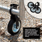 6" Gate Wheel Caster for Metal Swing Gate with 1-5/8" Thru 2" Gate Frames Wheel
