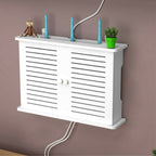 WIFI Router Storage Box Wall Mounted Plug Board Bracket Wireless Panel Shelf