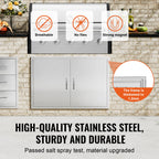 990x660 mm Outdoor BBQ Island Access Door Stainless Steel Kitchen Panel