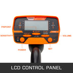 High Accuracy Waterproof Metal Detector with LCD, Shovel & Headphone Bundle