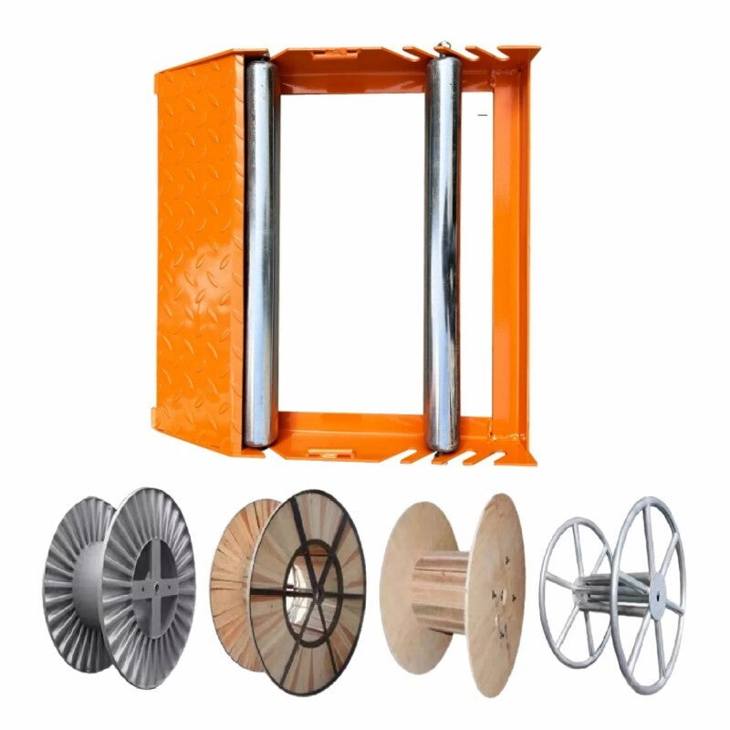 Upgrade 30-70cm High Cable Stand Cable Roller Cable Drum Roller 500KG Capacity