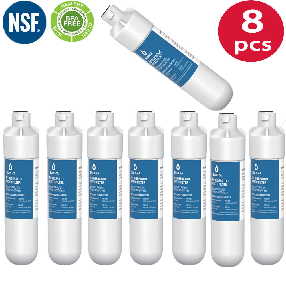 8Pcs LG LT1000P ADQ747935 Refrigerator Fridge Water Filter Replacement Premium