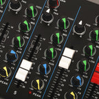 7 Channel Bluetooth Mixer DJ Live Studio Audio Mixer USB Console Amplifier AUX