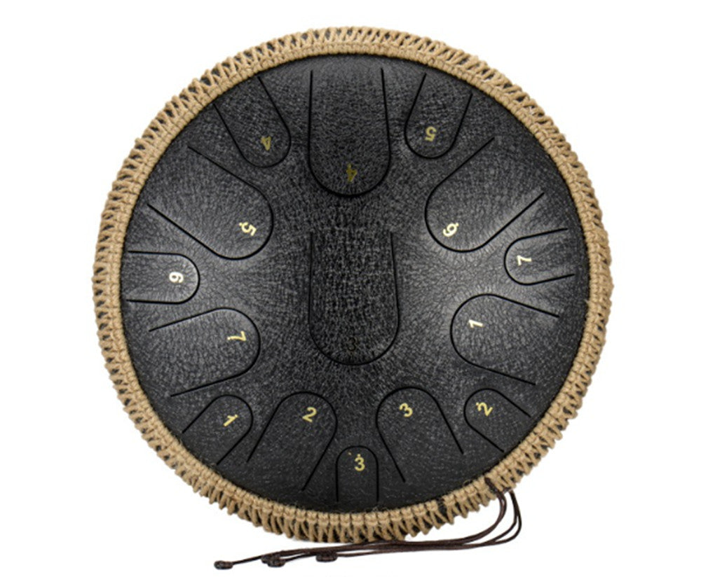 12" Handpan 15 Notes Steel Tongue Drum Percussion Instrument C Major Music