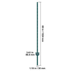 5 Ft U-Channel Metal Fence Posts, Set of 10, Durable Green