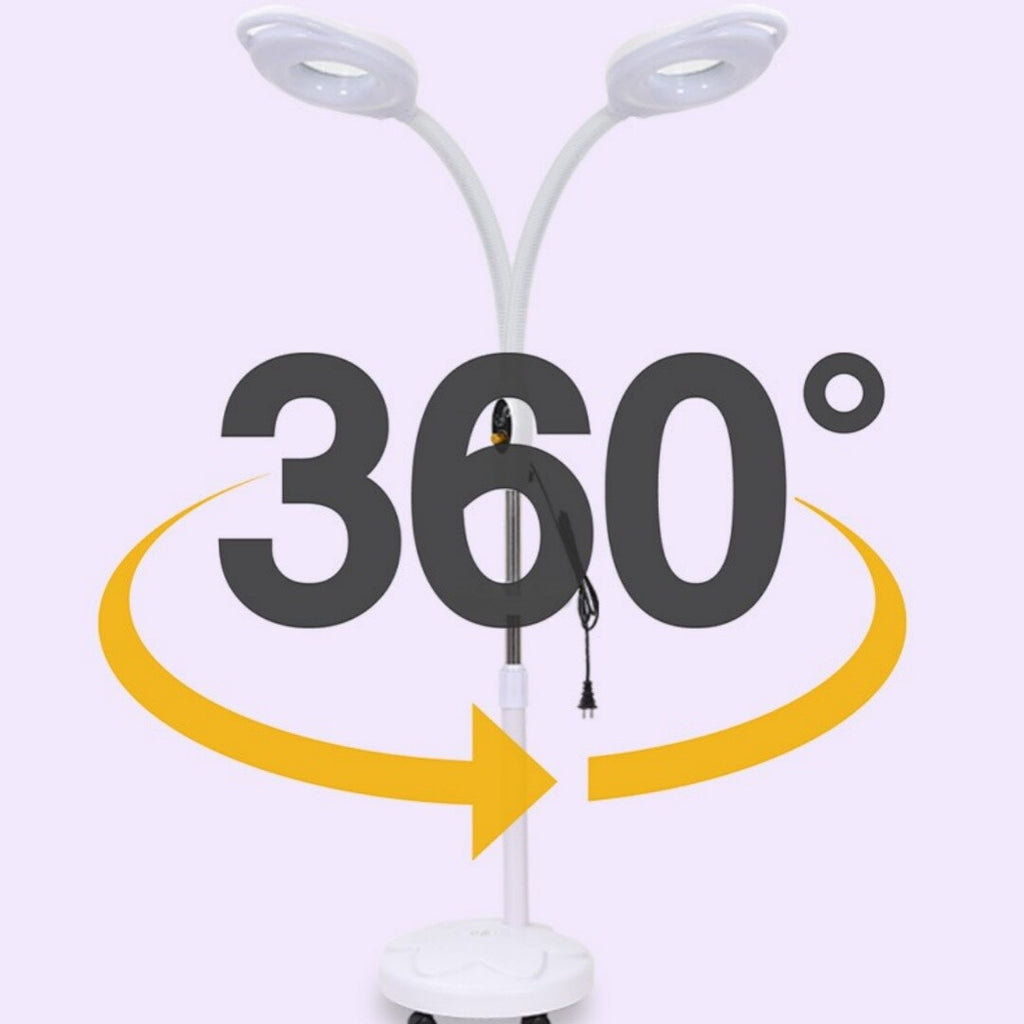 16x Magnifying Glass w/ Light Flexible Gooseneck Magnifying Floor Lamp LED light