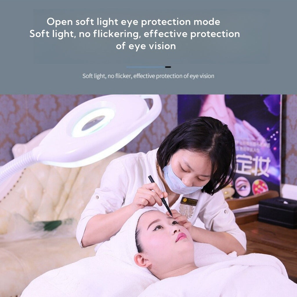 16x Magnifying Glass w/ Light Flexible Gooseneck Magnifying Floor Lamp LED light