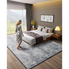 Indoor Plush Area Rug 2.74 x 3.66m Soft Carpet for Living Room Decor
