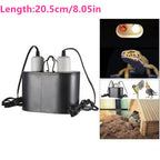 8inch Light Fixture Max 300W Dual Reptile Heat Lamp Fixture w/Separate Switches