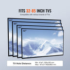 Universal TV Stand Mount with Swivel Feature for 32-85 Inch LED LCD TVs