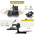 8-in-1 Digital Heat Press Machine for T-Shirts, Mugs, Caps, and More