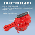 110DB Loud Hand Crank Siren Horn Portable Air Raid Horn Handheld Fire Alarm