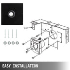 12" Metal Exhaust Fan, 150W, Quiet Operation for Commercial Use