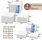 5-10in Buffet Riser Acrylic Hollow Cube Display Nesting Risers for Candy Food