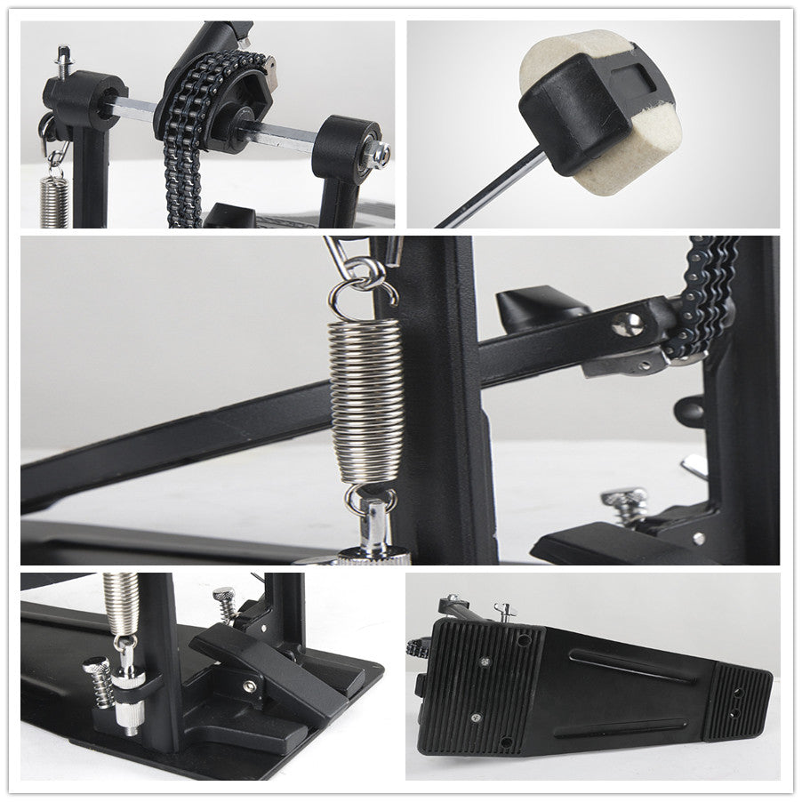 Single Bass Drum Double Chain Single Tread Hammer Pedal Practice Accessories