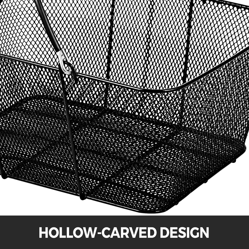 12PCS Metal Shopping Baskets with Handles - Durable and Space-Saving Design
