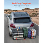 Folding Hitch Cargo Carrier with 500 lbs Capacity and Cargo Net for 2" Receiver