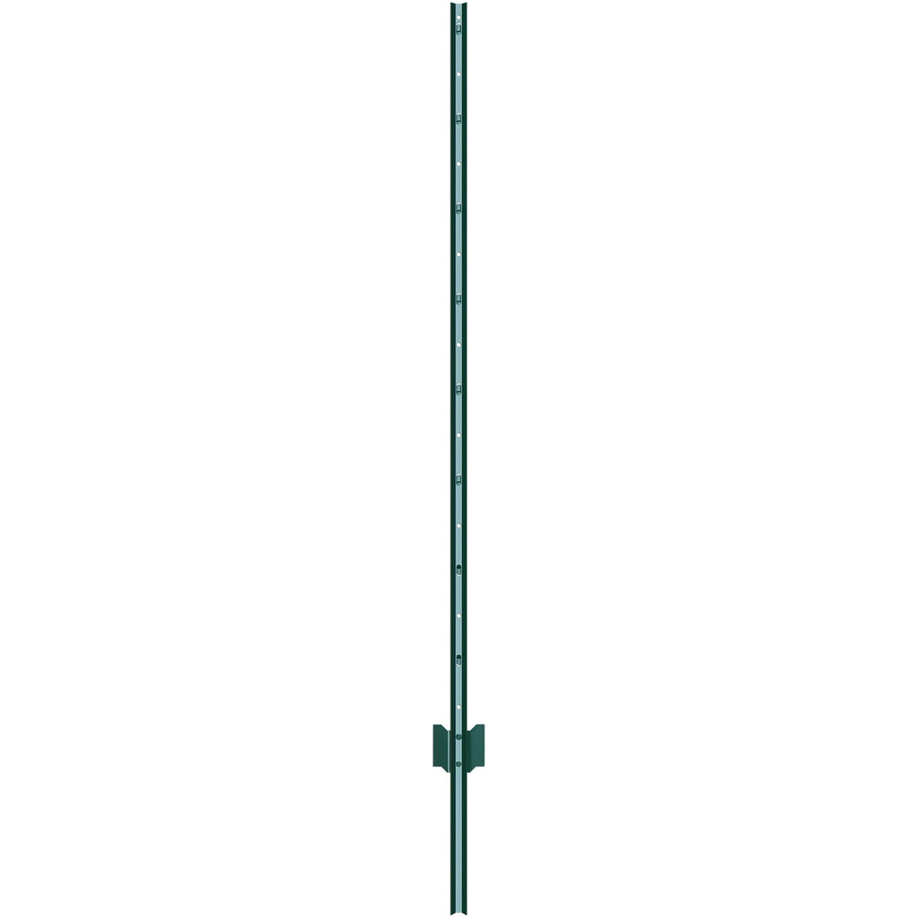 5 Ft U-Channel Metal Fence Posts, Set of 10, Durable Green
