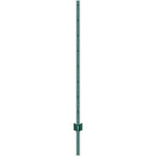 5 Ft U-Channel Metal Fence Posts, Set of 10, Durable Green