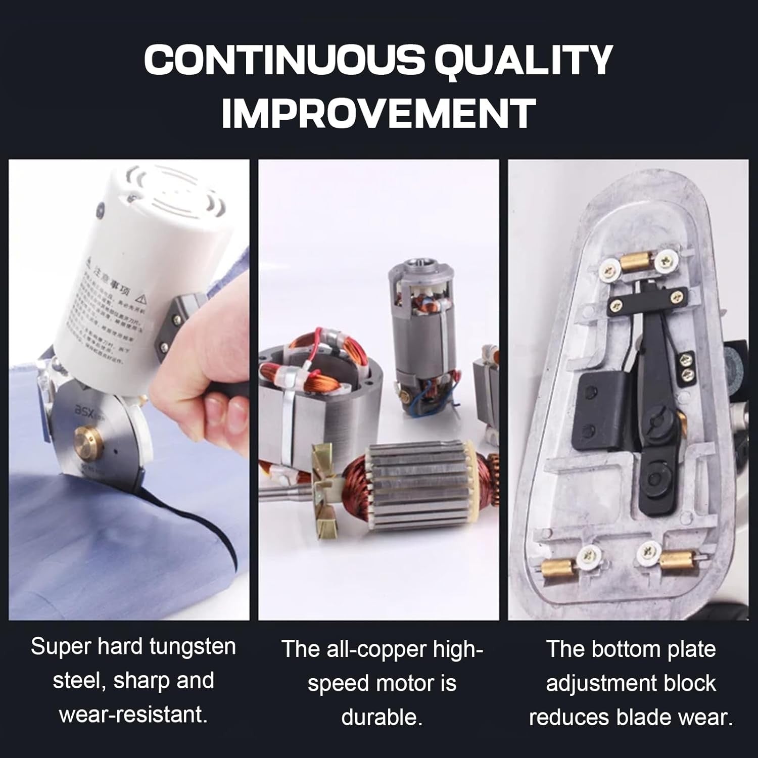 Electric Cloth Cutter Fabric Cutting Machine Round Blade Octagonal Knife