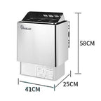 6 KW Sauna Heater 220V Dry Sauna Stove Stainless Steel External Control Home SPA