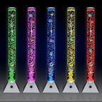 LED 7 Color Changing Aquarium Bubble Light Fish Floor Water Lamp Tower Tube AU