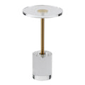 Clear Acrylic End Table with Solid Base, 11.9x21.4 in, Stylish and Durable Side Table