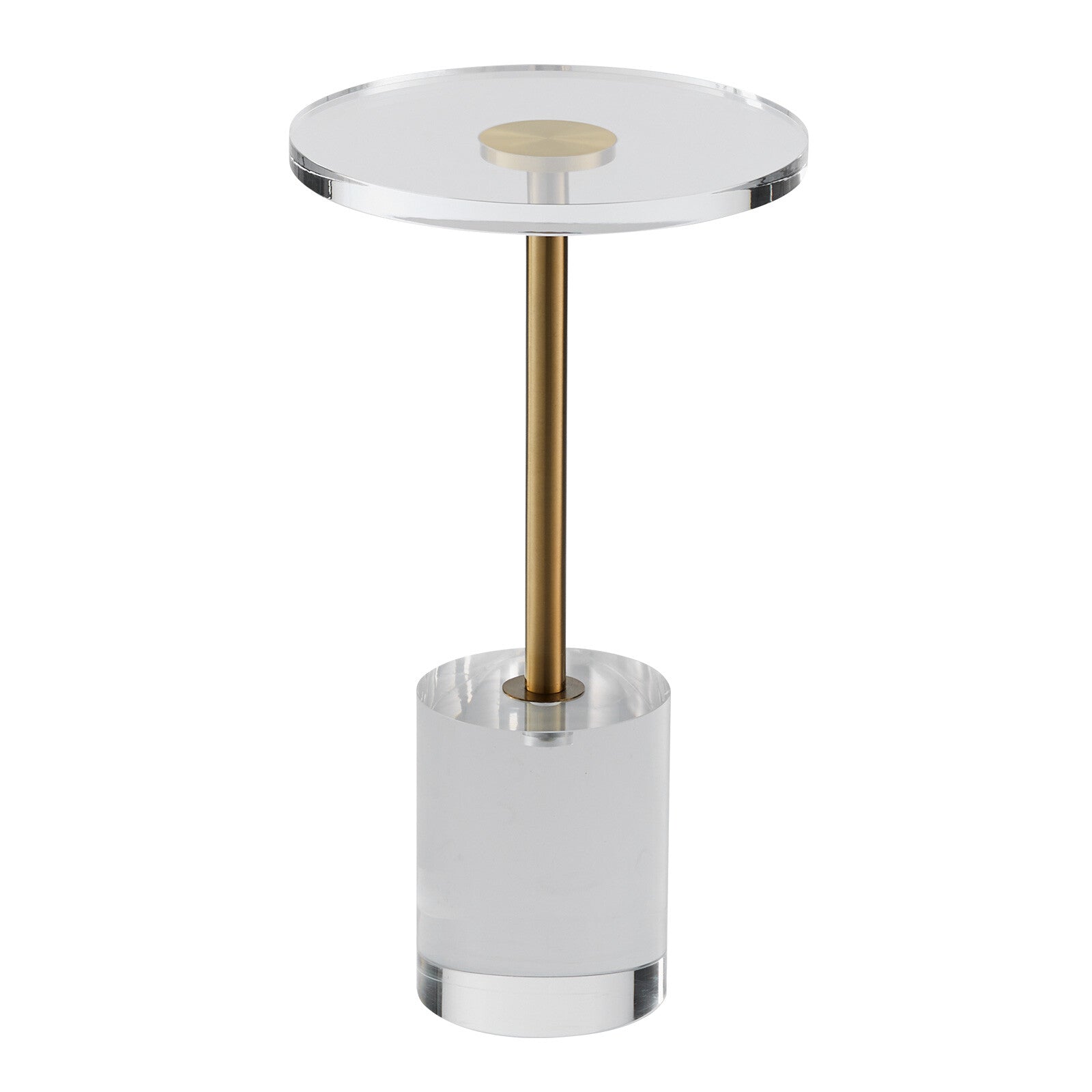 Clear Acrylic End Table with Solid Base, 11.9x21.4 in, Stylish and Durable Side Table