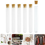 100pcs 20ML 16x150mm Test Tubes With Wood Cork Stopper Candy Party Wedding AU