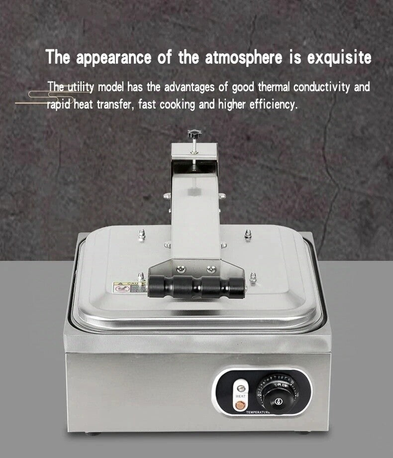 1500W Electric Toaster Machine Steak Press Maker Sandwich Bread Toaster Temp AU